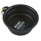 Mellow Monkey black collapsible silicone pet bowl with "Bone Appetit" text and bone graphic, includes carabiner.