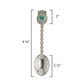 Mellow Monkey Connecticut jumbo souvenir spoon with a braided handle, shield emblem, and floral engraved bowl.