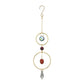 Mellow Monkey coral healing ornament suncatcher with semi-precious stones and crystals suspended in bronze rings.