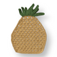 Mellow Monkey set of four multicolor cotton crocheted fruit pot holders featuring watermelon, orange, pineapple, apple