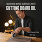 Mellow Monkey Cutting Board Oil nourishes wood surfaces, leaving a smooth, rich finish. Food-safe, 2 oz bottle.