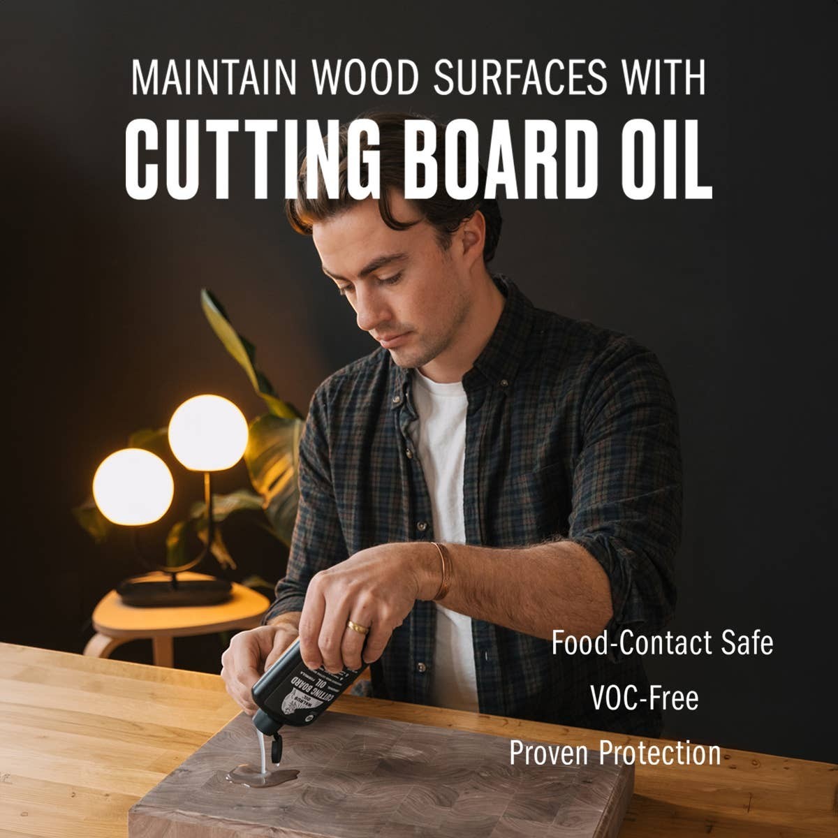 Mellow Monkey Cutting Board Oil nourishes wood surfaces, leaving a smooth, rich finish. Food-safe, 2 oz bottle.