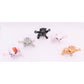 Mellow Monkey set of five miniature dancing cat figurines in various colors and patterns, each 2 inches tall.