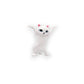 Mellow Monkey set of five 2-inch tall dancing cat figurines in various colors and patterns standing on white background