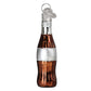 Mellow Monkey Old World Christmas blown glass mini Diet Coke bottle ornament, 2.75-in. Brown and silver.