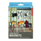 Mellow Monkey Dog Butt Magnets set of 6, featuring five different dog butts and a fire hydrant.