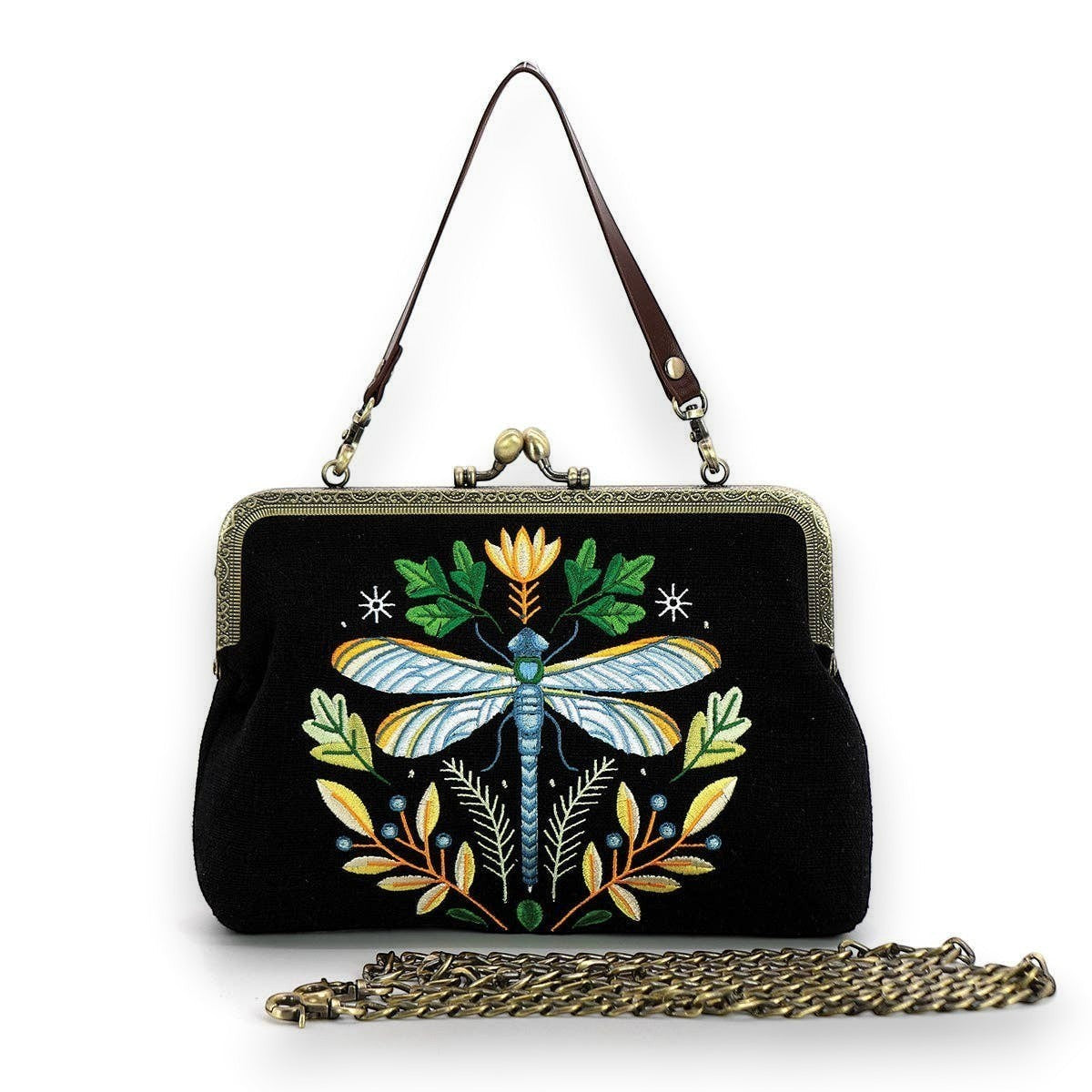 みっしぇるがんえりまきとかげ Dragonfly Vintage - Kisslock Bag – Mellow Monkey