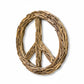 Mellow Monkey 20-inch driftwood peace sign wall decor with natural, weathered finish. Bohemian style.