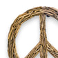 Mellow Monkey 20-in driftwood peace sign wreath, handcrafted from natural driftwood for a coastal home decor style.