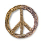 Mellow Monkey 20-in driftwood peace sign wreath, handcrafted from natural driftwood for a coastal home decor.