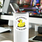 Mellow Monkey waterproof vinyl sticker featuring a yellow rubber duck with the text Dear Autocorrect It's Never Duck