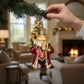 Mellow Monkey Dungeons & Dragons Dungeon Master blown glass holiday ornament, 4-in. Red and gold robe with white trim.