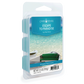 Mellow Monkey Escape to Paradise soy wax melts in a 6-cube plastic tray with tropical beach packaging