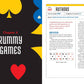 Mellow Monkey The Ultimate Book of Family Card Games open to the Rummy Games chapter with instructions for Authors