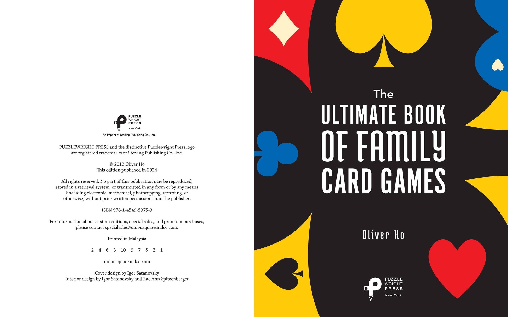Mellow Monkey The Ultimate Book of Family Card Games paperback cover featuring colorful playing card suit icons.