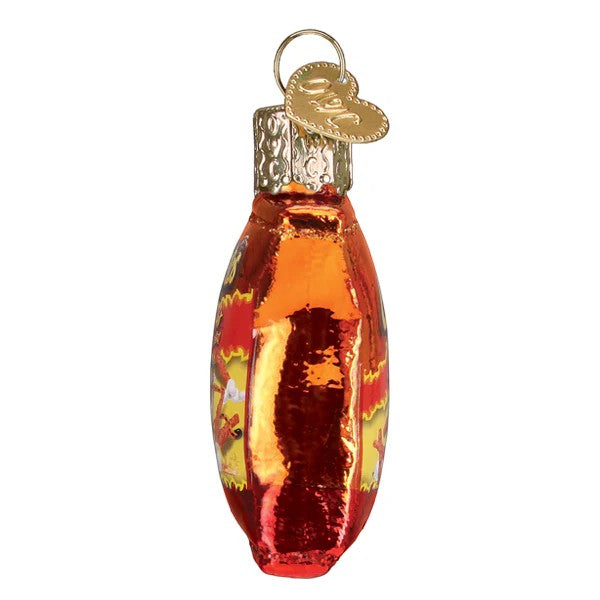 Mellow Monkey Mini Flamin' Hot Cheetos blown glass holiday ornament, 2.25-in. Orange and red shiny finish.