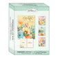 Mellow Monkey boxed set of 12 floral Thinking of You greeting cards with KJV Scripture and matching envelopes.