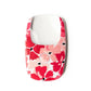 Mellow Monkey floral pocket magnifier with LED light and 2X magnification. Pink and red floral pattern.