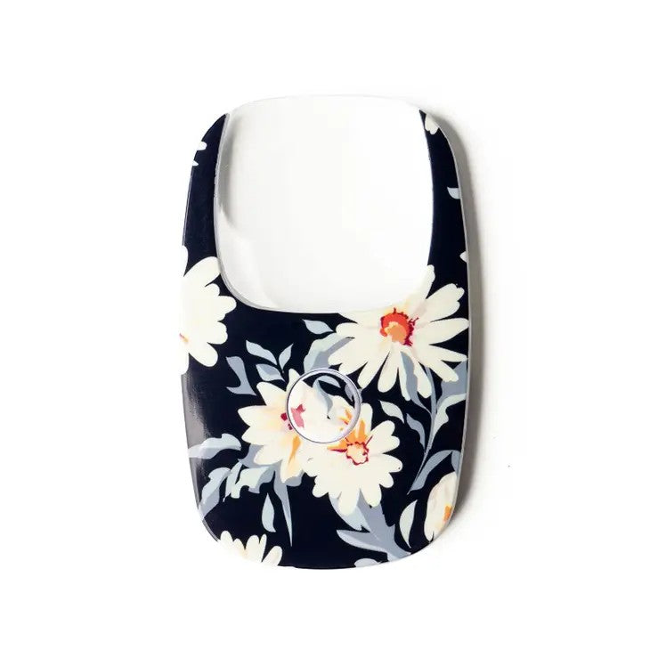 Mellow Monkey floral print pocket magnifier with LED light and 2X magnification.