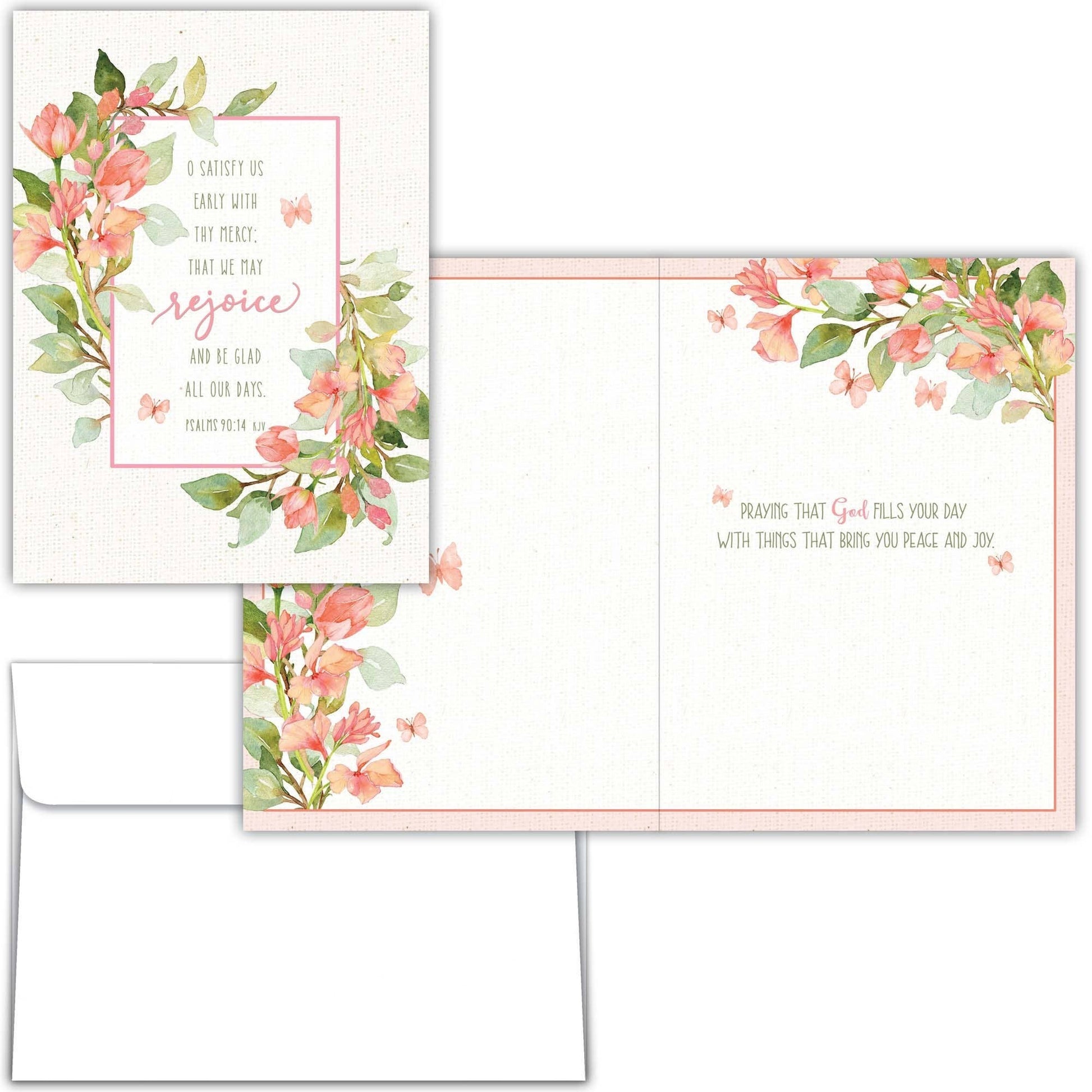 Mellow Monkey Bloom in Grace boxed greeting cards featuring watercolor floral designs and KJV scripture verses.