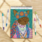 Mellow Monkey Lifelines FlowArt Trace to Doodle pad featuring a colorful cat illustration with four markers