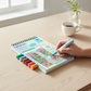 Mellow Monkey Nature's Wonders MINI FlowArt Dot by Letter kit with markers on a wooden table