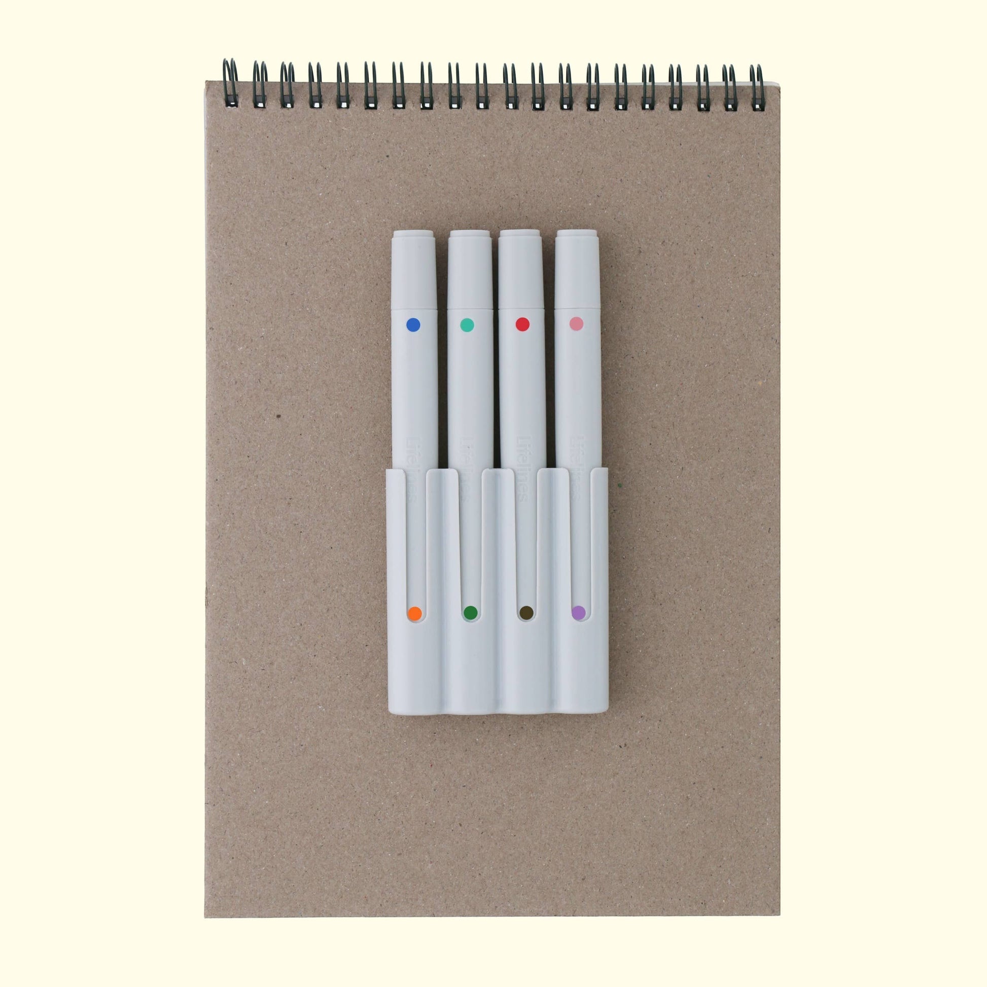 Mellow Monkey FlowArt Trace To Doodle pad with four double-sided markers in a detachable white storage tray.