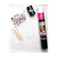 Mellow Monkey Flower Market Portofino paint by number kit with pre-numbered canvas, acrylic paints, and brushes.