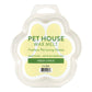 Mellow Monkey Fresh Citrus wax melt in a paw-shaped container, a plant-based odor neutralizer for pet-loving homes.