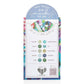 Mellow Monkey Friend bracelet display card with heartfelt messaging and a list of positive attributes.