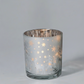 Mellow Monkey frosted glass tealight candleholder with a winter woodland scene featuring deer and snowflakes