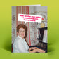 Mellow Monkey Funeral March birthday card featuring a vintage photo of a woman playing piano with a humorous quote.