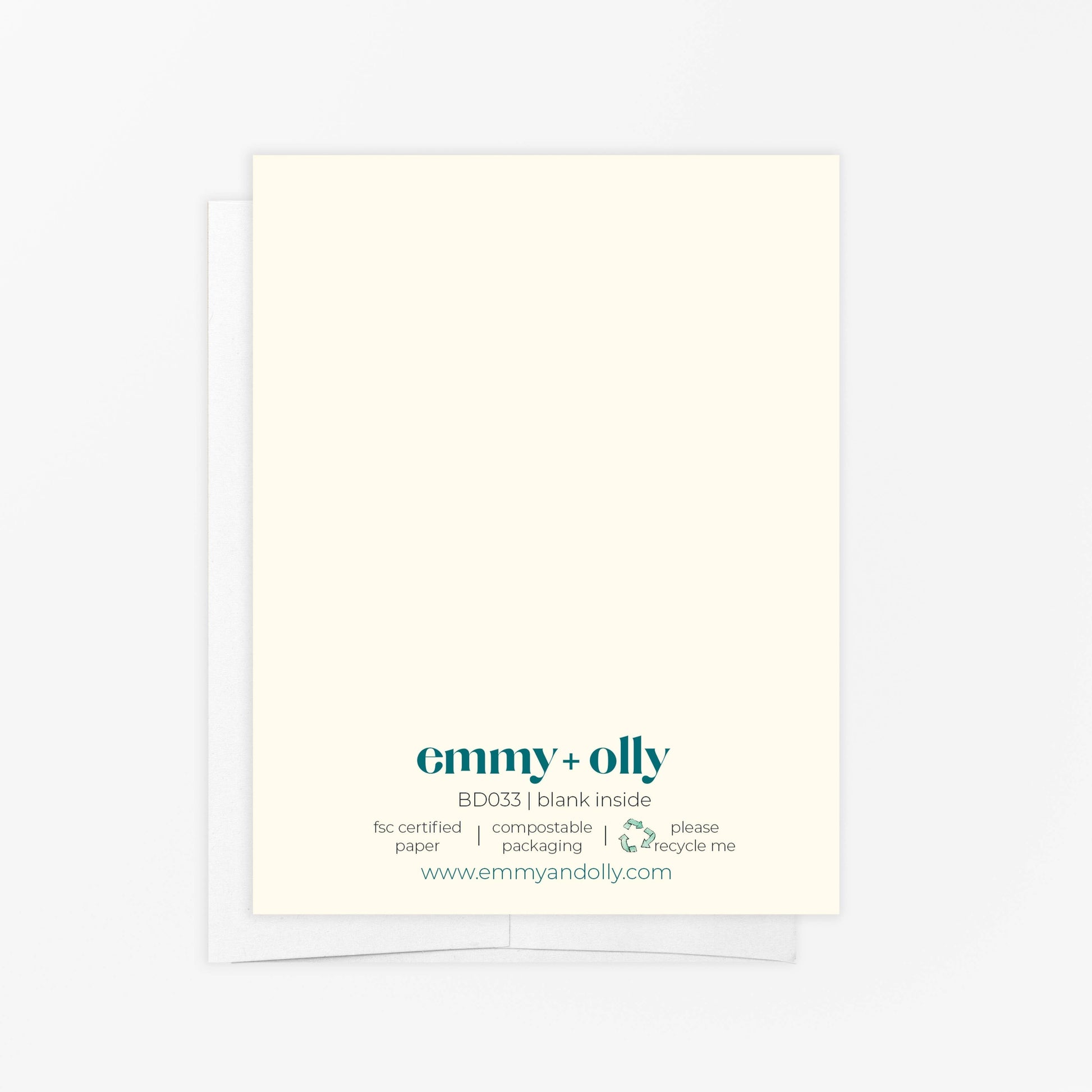 Mellow Monkey Funfetti Cake birthday greeting card, blank inside, printed on FSC-certified paper with a white envelope.