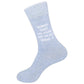 Mellow Monkey light blue novelty socks featuring the funny white text Nurses Can't Fix Stupid But We Can Sedate It.
