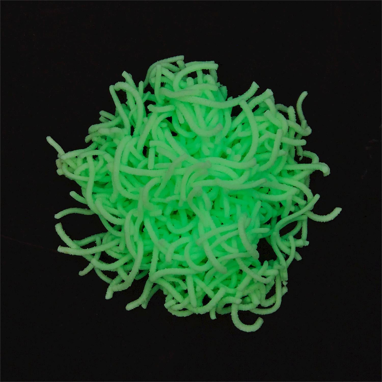 Mellow Monkey glow in the dark jiggle worms in a bright neon green, perfect for sensory tactile play.