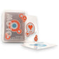 Mellow Monkey glow in the dark waterproof poker playing cards in a clear plastic case with red heart ace card