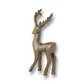Mellow Monkey cast aluminum deer figurine with a warm, reflective gold finish standing in a graceful pose.