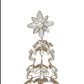 Mellow Monkey champagne gold metal tree with acrylic jewel leaves, glitter finish, and a floral topper with LED light