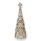 Mellow Monkey cone-shaped metal tree in antiqued gold with sparkling acrylic jewels and glitter accents.