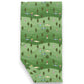 Mellow Monkey Golf Life double sided waffle dish towel with green golf course pattern, golfers, golf carts, and trees.