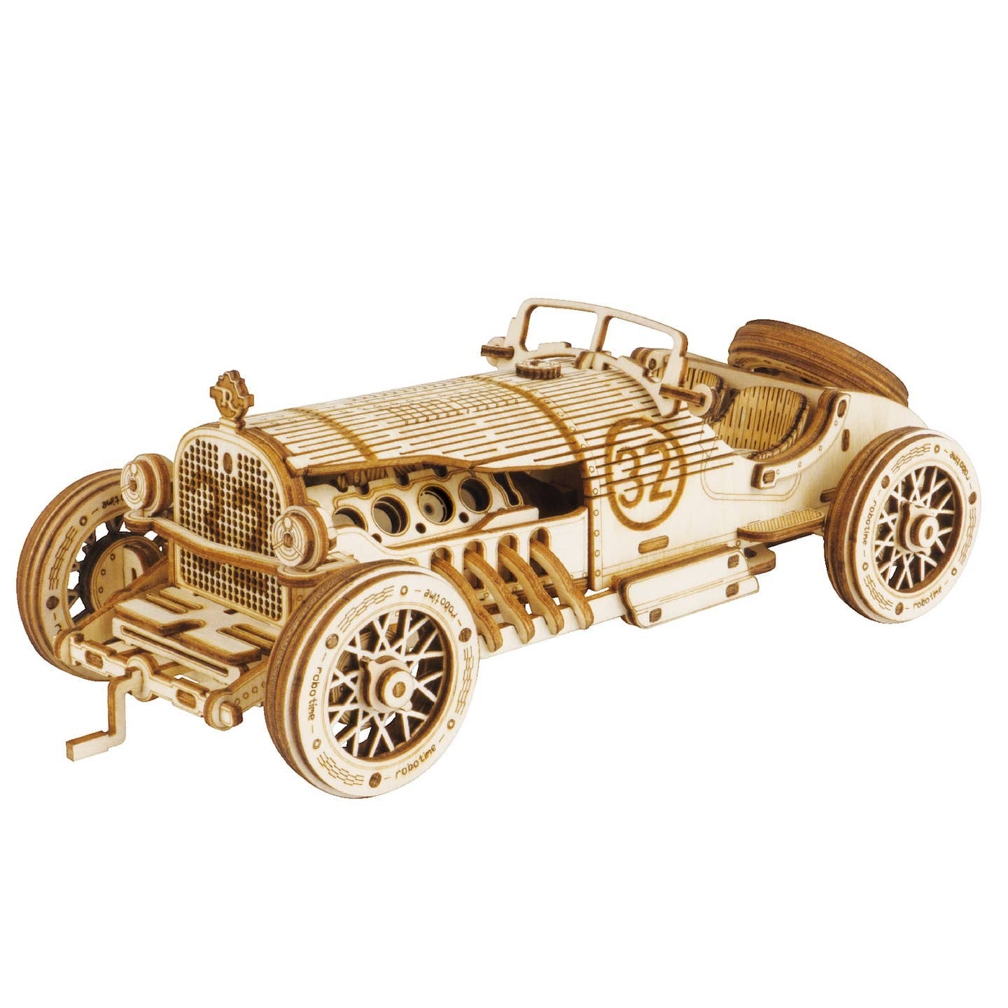 3D Laser Cut Wooden Puzzle - Grand Prix Car – Mellow Monkey