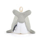 Mellow Monkey Gray Dolphin Bath Time Plush, 6-in, made of mesh and soft materials with a loop for drying.