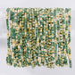 Mellow Monkey stretch bracelet set featuring green, ivory, and 18k gold plated seed beads with an organic texture.