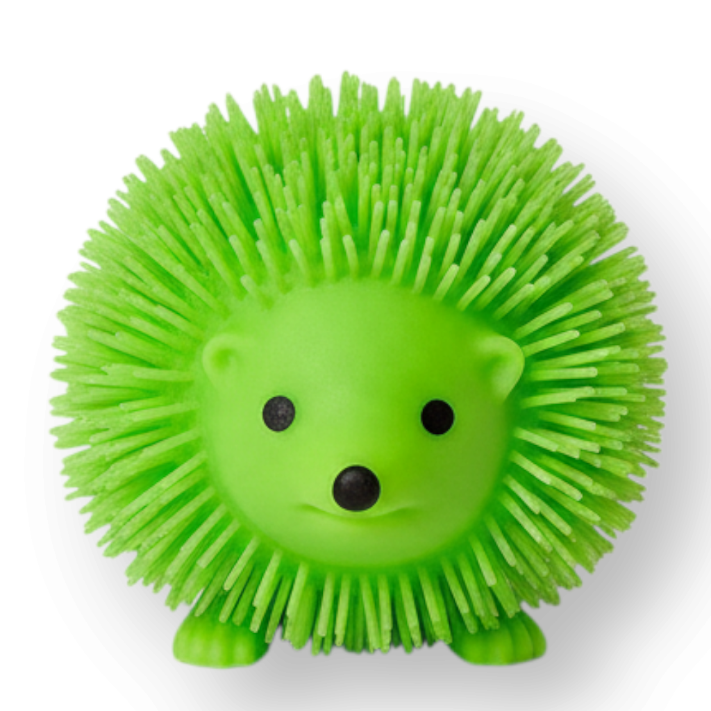 Mellow Monkey green light-up hedgehog sensory toy with soft spiky texture for kids