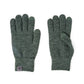 Mellow Monkey men's green moss stitch knit gloves with tech-compatible fingertips and ribbed cuffs