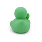 Mellow Monkey I’m a Big Dill rubber duck seen from the back in light green soft plastic