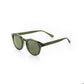 Mellow Monkey Serving Looks green translucent acetate round sunglasses with UV protected lenses.