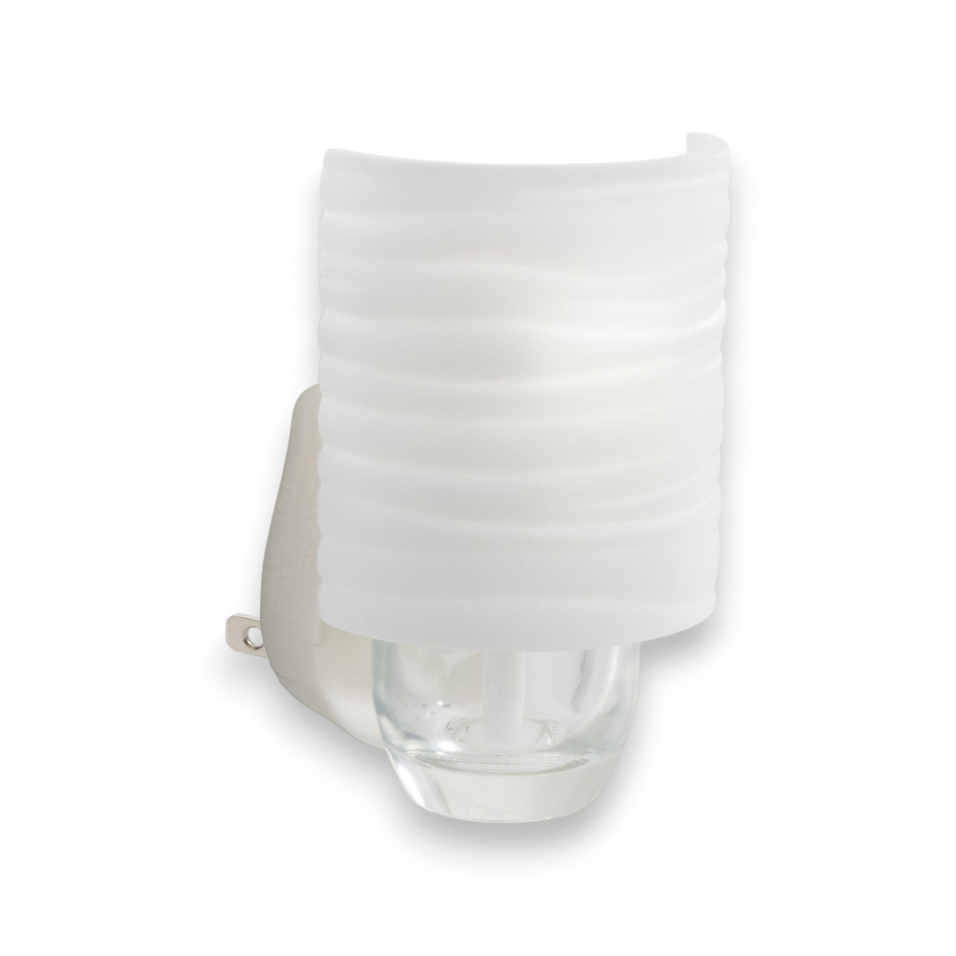 Mellow Monkey Harmony WallScents fragrance warmer with a white frosted glass shade and adjustable plug base.