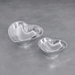Mellow Monkey GIFTABLES Deep Heart Small Bowl in silver, made of polished aluminum alloy. Perfect for snacks or dips.