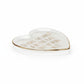 Mellow Monkey heart-shaped ceramic trinket tray with gold foil "You Make The World A Better Place" message. 3.9" x 3.9".